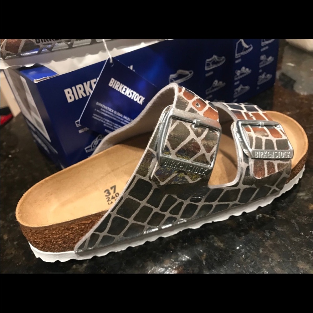 Birkenstock Brand new metallic silver